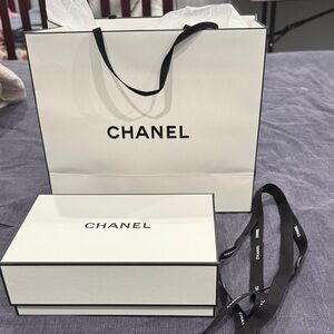 Chanel Elegant White Gift Box and Bag